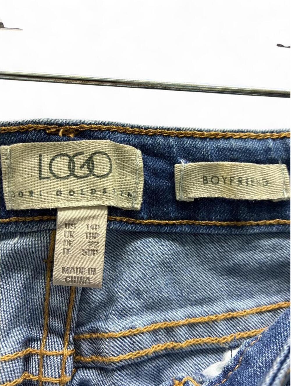 LOGO by Lori Goldstein Women's Blue Jeans - Picture 3 of 4